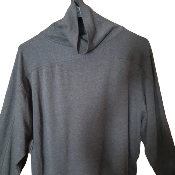 Casual Corner Mock Turtleneck Top Shirt Womens Size Large Long Sleeve Gray - Picture 2 of 8